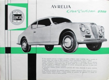Lancia Aurelia Gran Turismo 2500 Modellprogramm 1956 Automobilprospekt (3135)